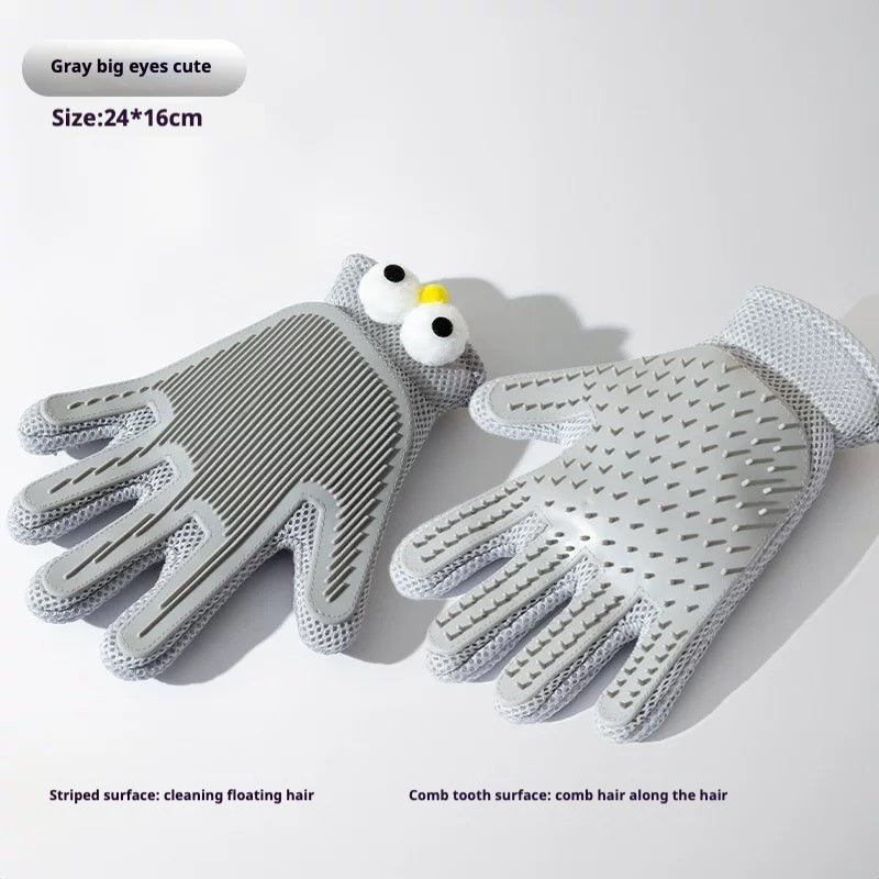 Pet Grooming Gloves for Dogs & Cats – Deshedding & Hair Removal Mitt