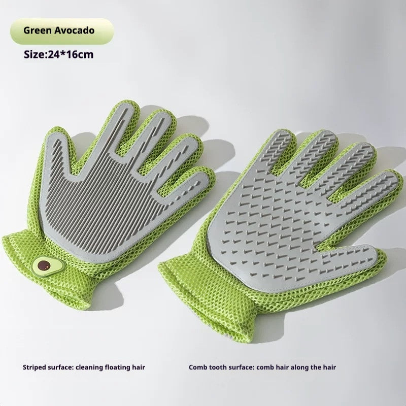 Pet Grooming Gloves for Dogs & Cats – Deshedding & Hair Removal Mitt