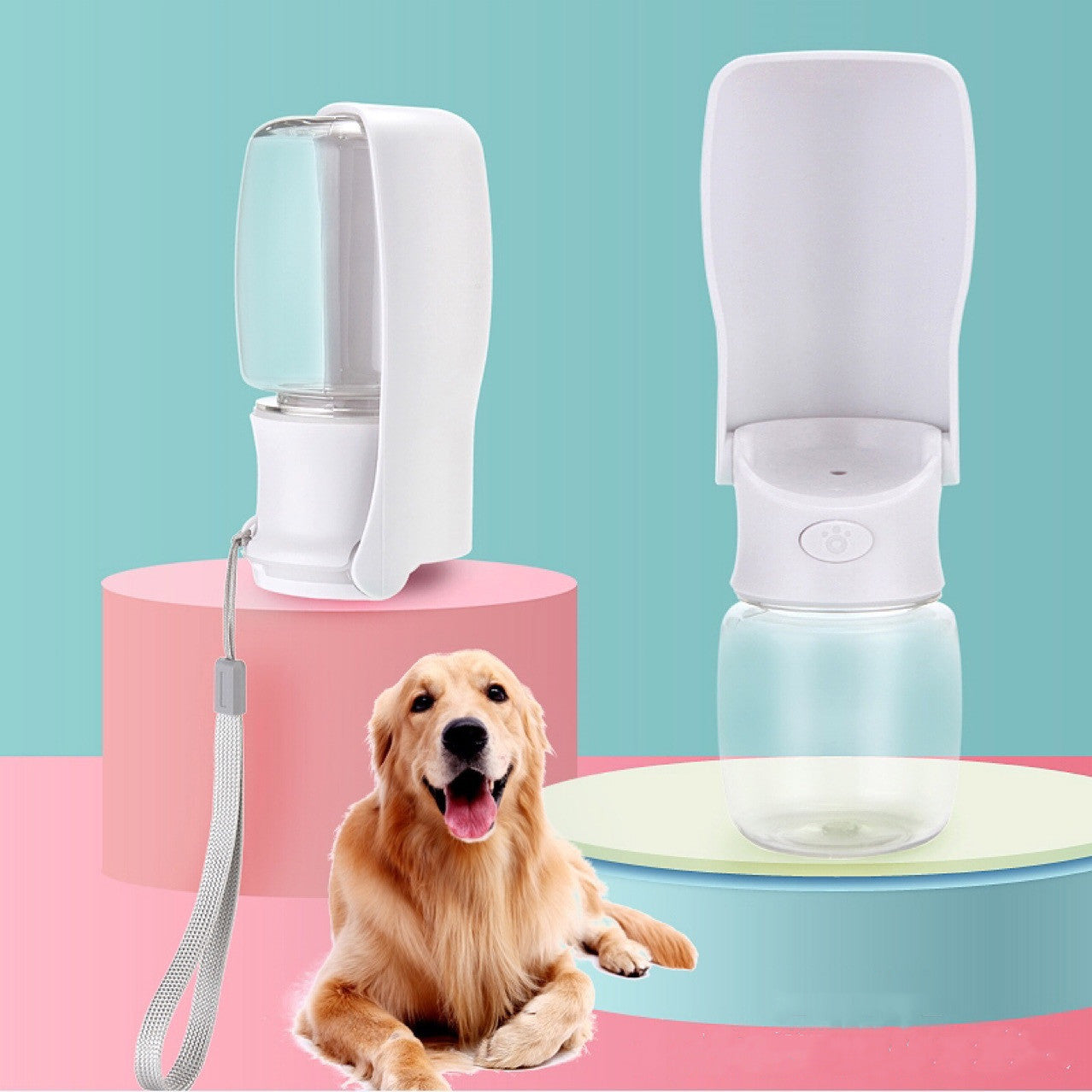 Portable Dog Water Bottle – Foldable Leak-Proof Pet Water Dispenser 350ml/550ml