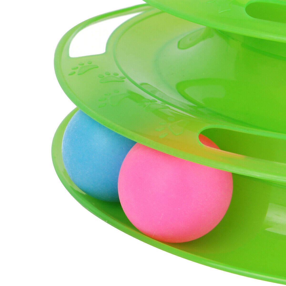Interactive Cat Toy – 3-Level Ball Track Tower| Stacked Play Station with Rolling Balls