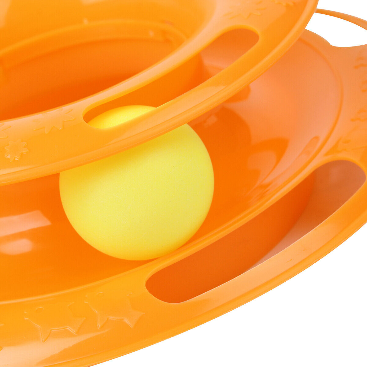 Interactive Cat Toy – 3-Level Ball Track Tower| Stacked Play Station with Rolling Balls