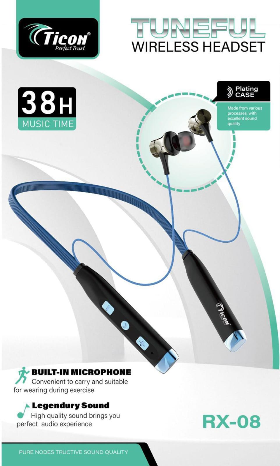 Ticon RX-08 Tuneful 38H Neckband