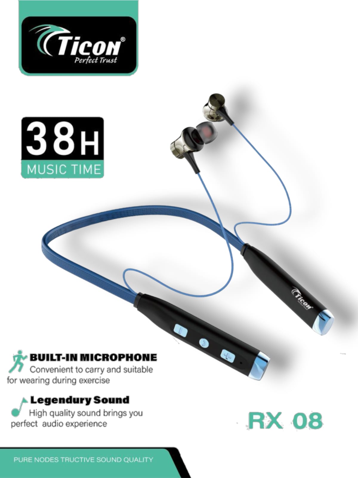 Ticon RX-08 Tuneful 38H Neckband