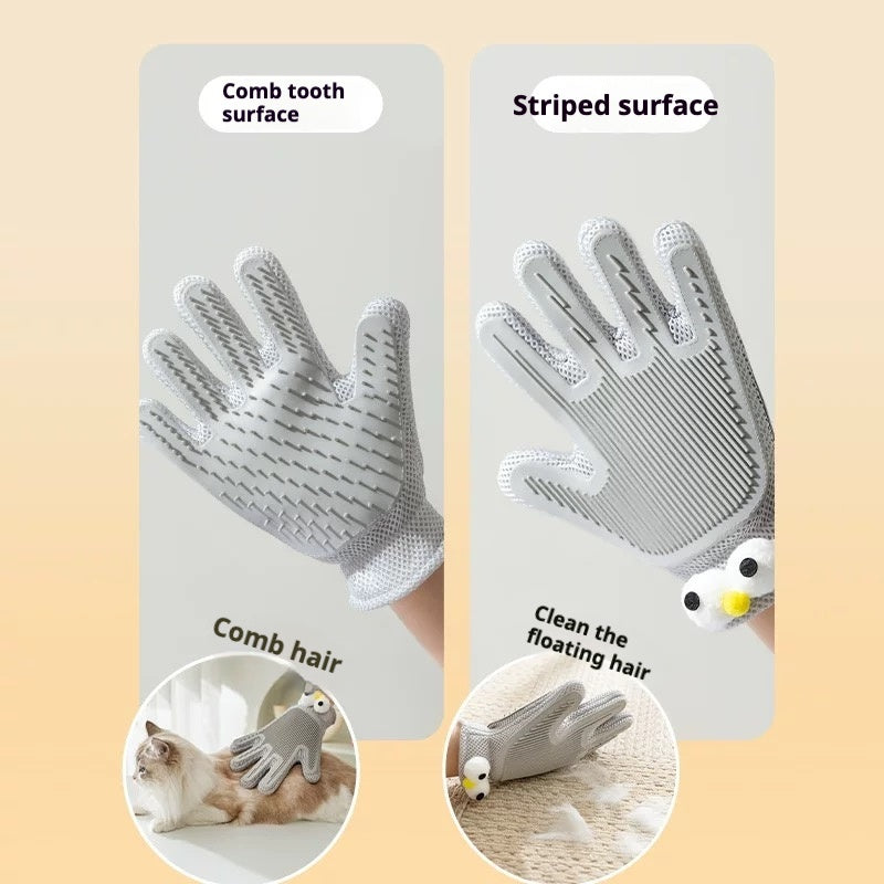 Pet Grooming Gloves for Dogs & Cats – Deshedding & Hair Removal Mitt